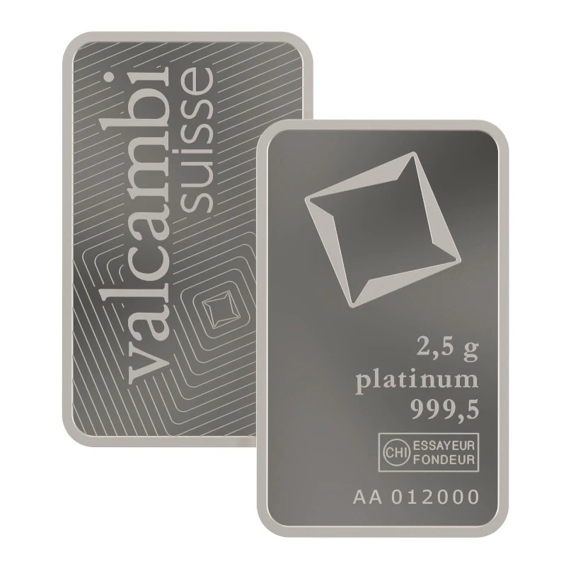 Valcambi Suisse 2.5 gram Platinum Bar (In Assay) - Image 3